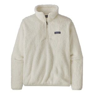 Patagonia Womens Los Gatos 1/4-Zip Fleece pullover synchilla medium white fuzzy